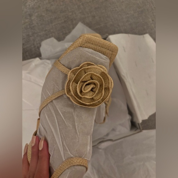 ALDO SiennaMae Raffia Heeled Sandals Natural Beige – Size 9 brand new - Picture 7 of 16